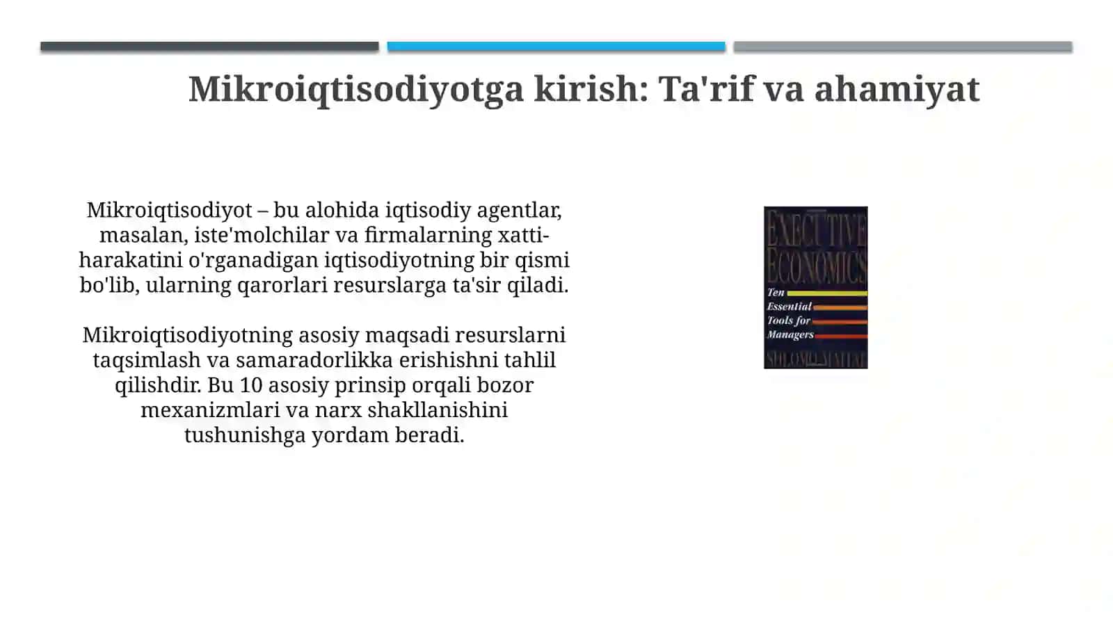 Mikroiqtisodiyot faniga kirish 3