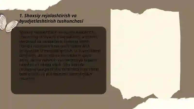 Shaxsiy rejalashtirish va byudjetlashtirish asoslari 3