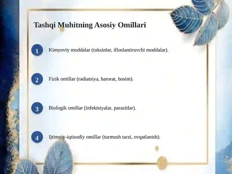 Patologik Jarayonlarga Tashqi Muhit Ta'siri 3