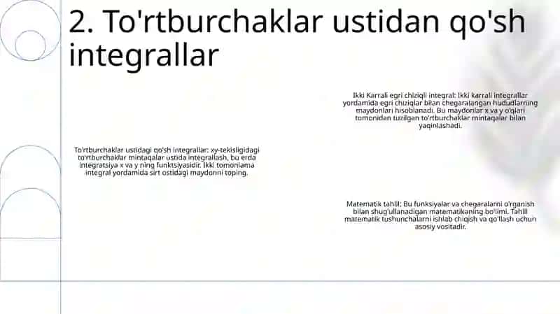Ikki Karrali Egri Chiziqli Integral. Matematik Analiz 3