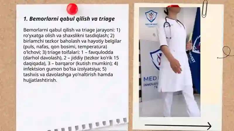 Muolaja bo‘limida amaliyot 3