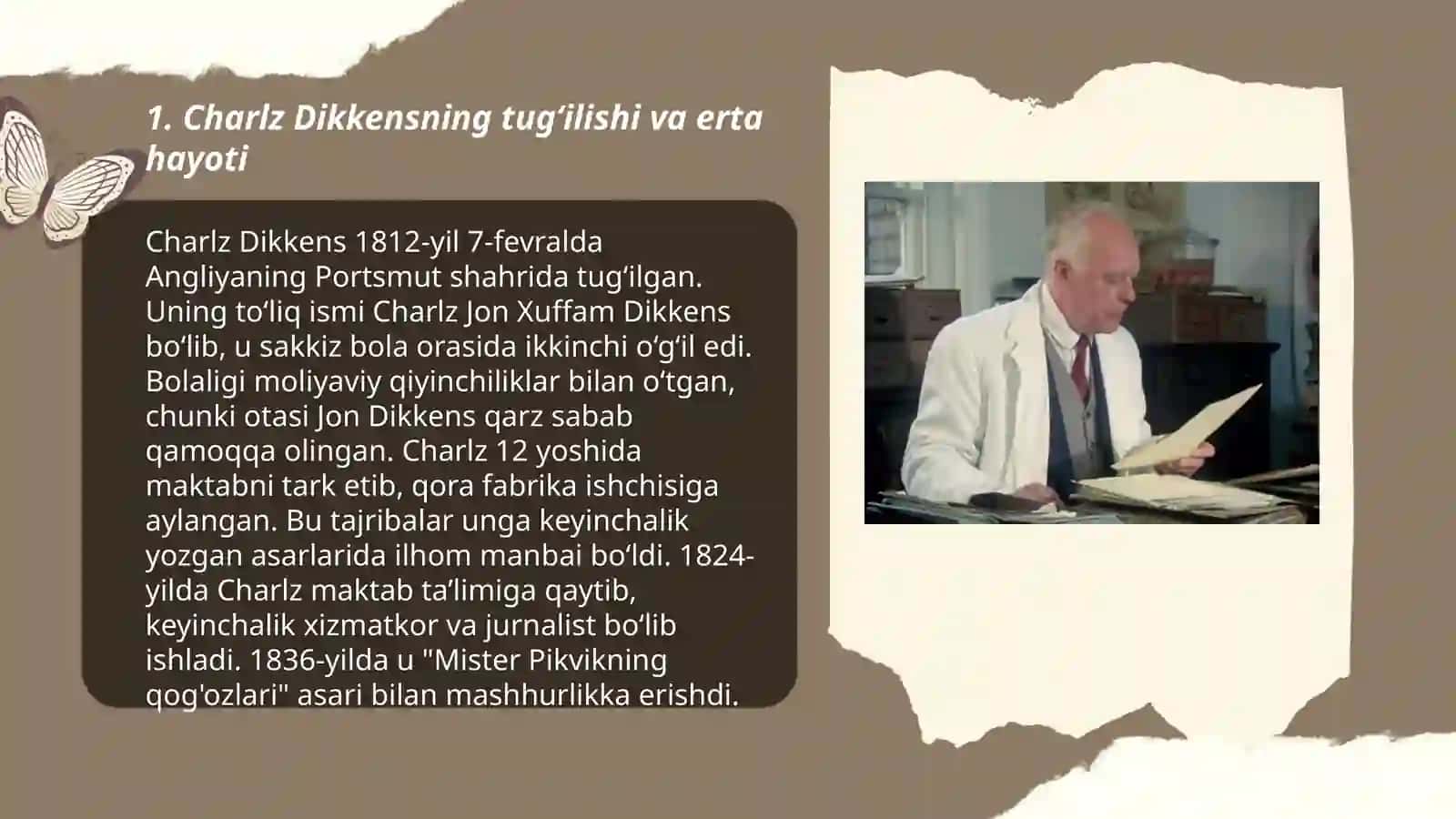 Charlz Dikkensning tug‘ilishi va erta hayoti 3