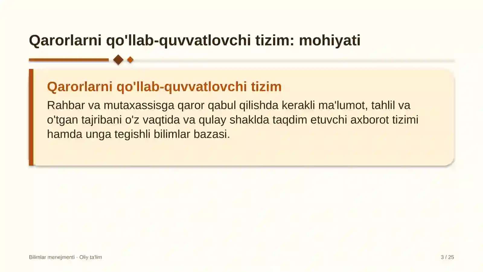 Lak-bo'yoq sanoatida qarorlarni qo'llab-quvvatlovchi bilimlar tizimi 3