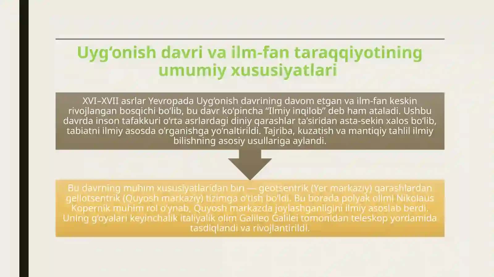 XVI – XVII asrlarda aniq vai ijtimoiy fanlarning rivojlanishi 3