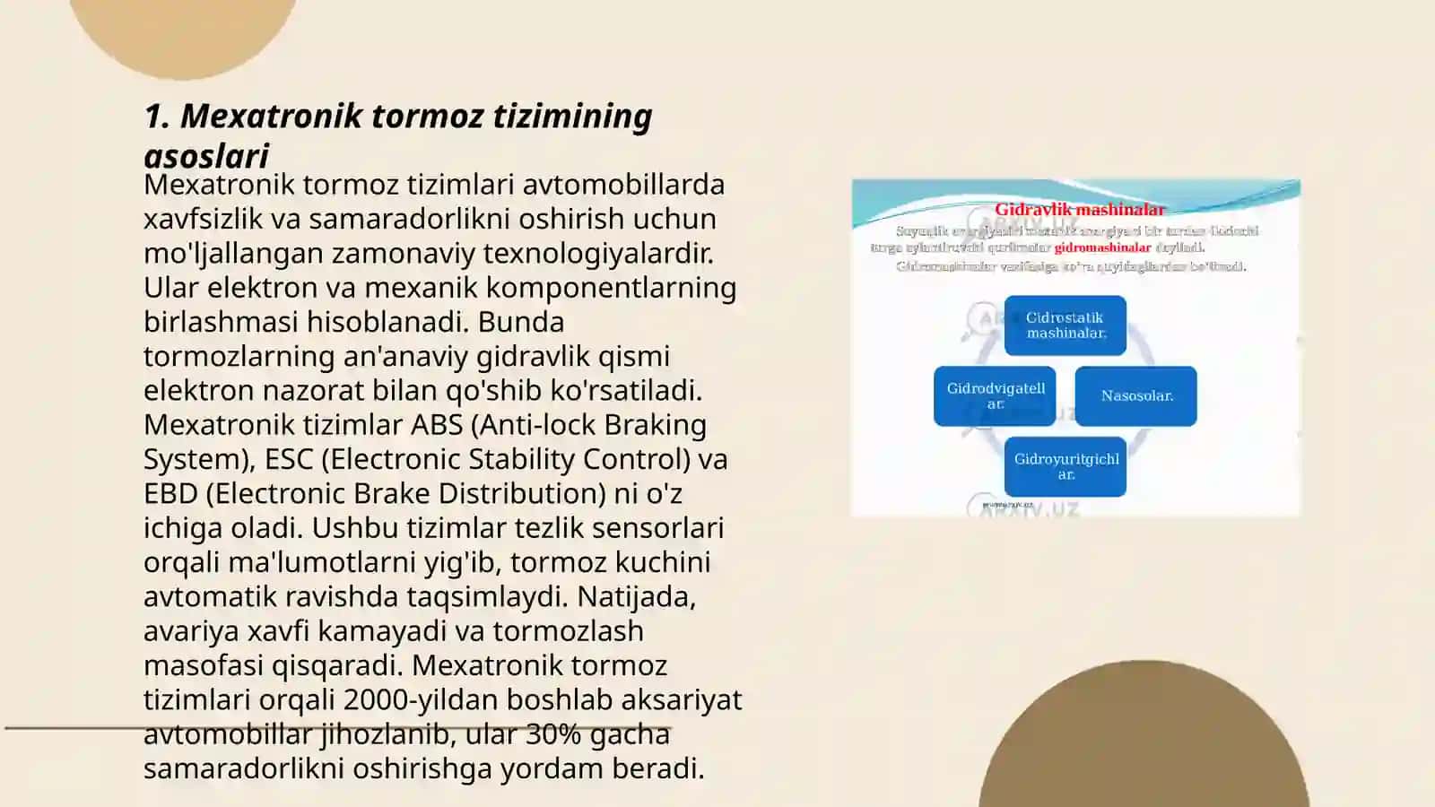 Mexatronik tormoz tizimlari 3