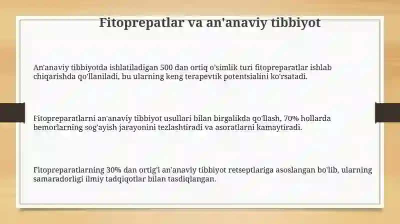 Fitopreparatlar va ularning qoʻllanilishi 3