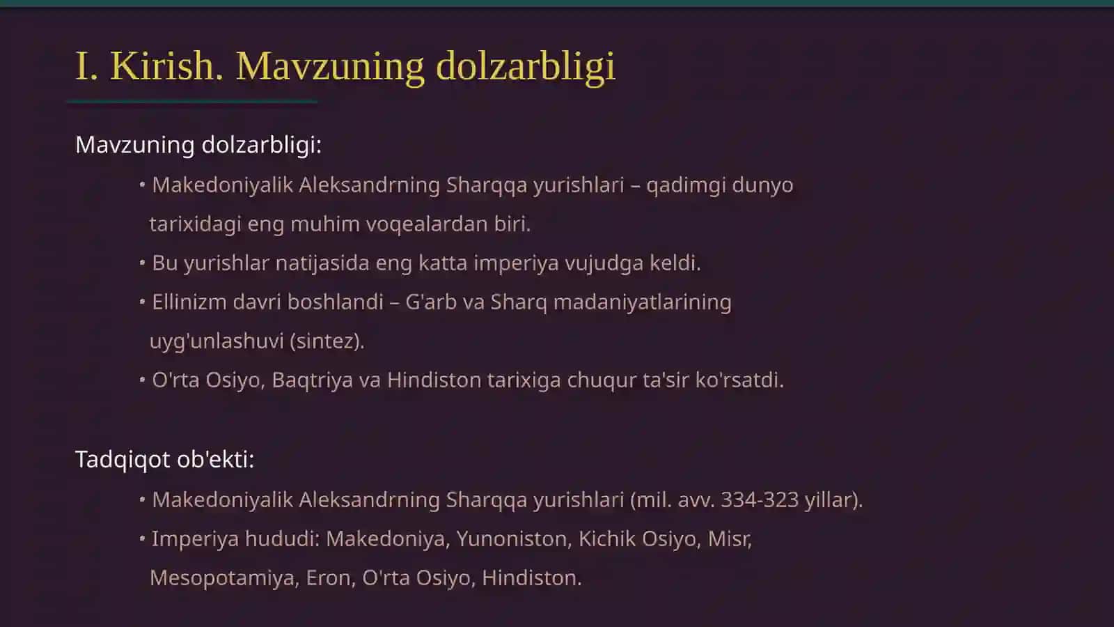 Makedoniyalik Aleksandrning Sharqqa yurishining natijalari 3