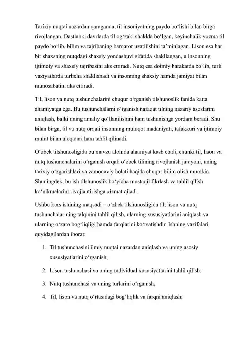OʻZBEK TILSHUNOSLIGIDA TIL, LISON, NUTQ TUSHUNCHALARI 3