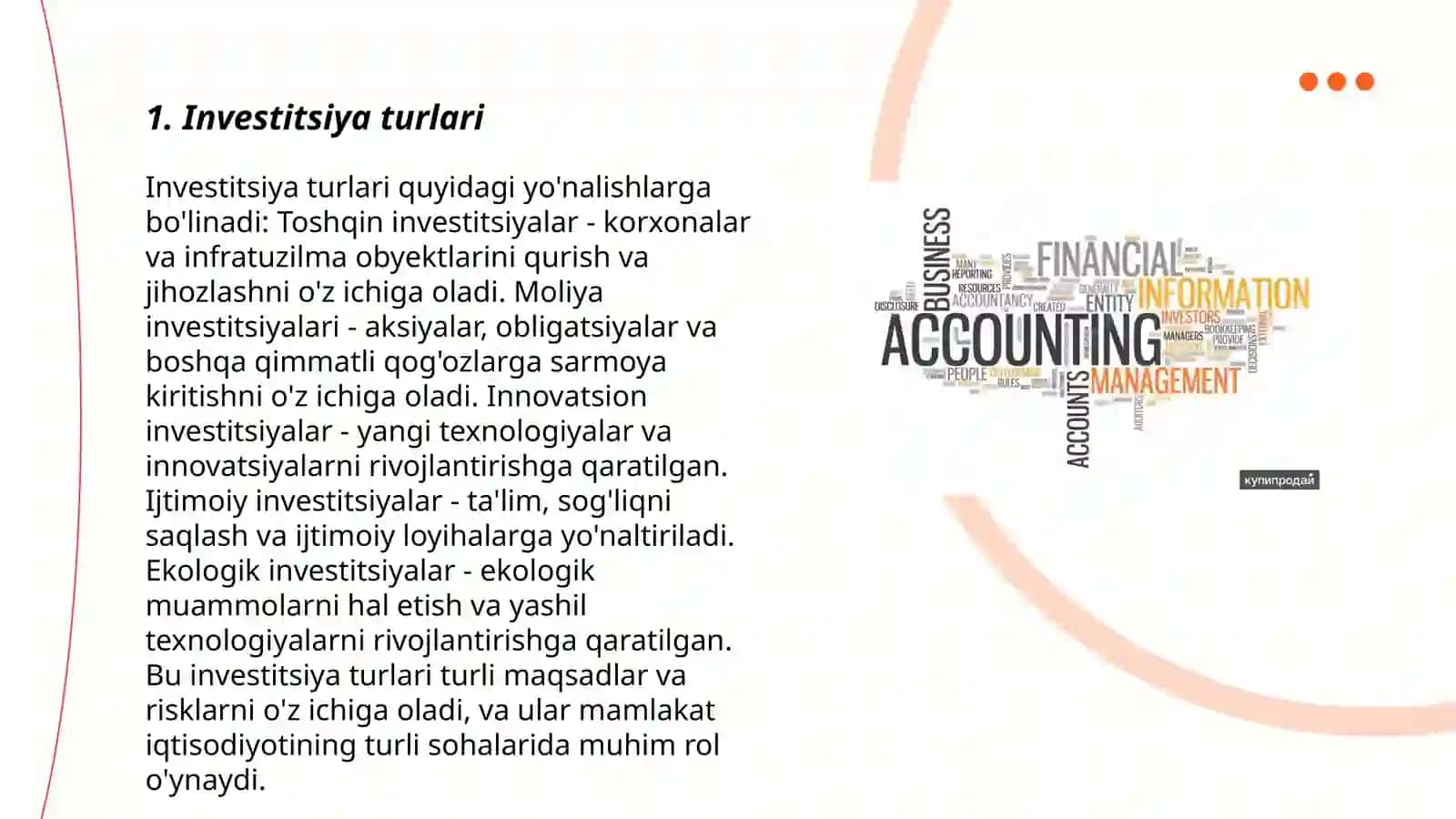 Investitsiyalar hisobi 3