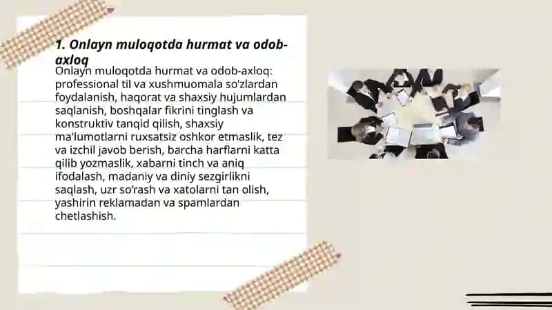 Onlayn muhitda kasbiy axloq qoidalari 3