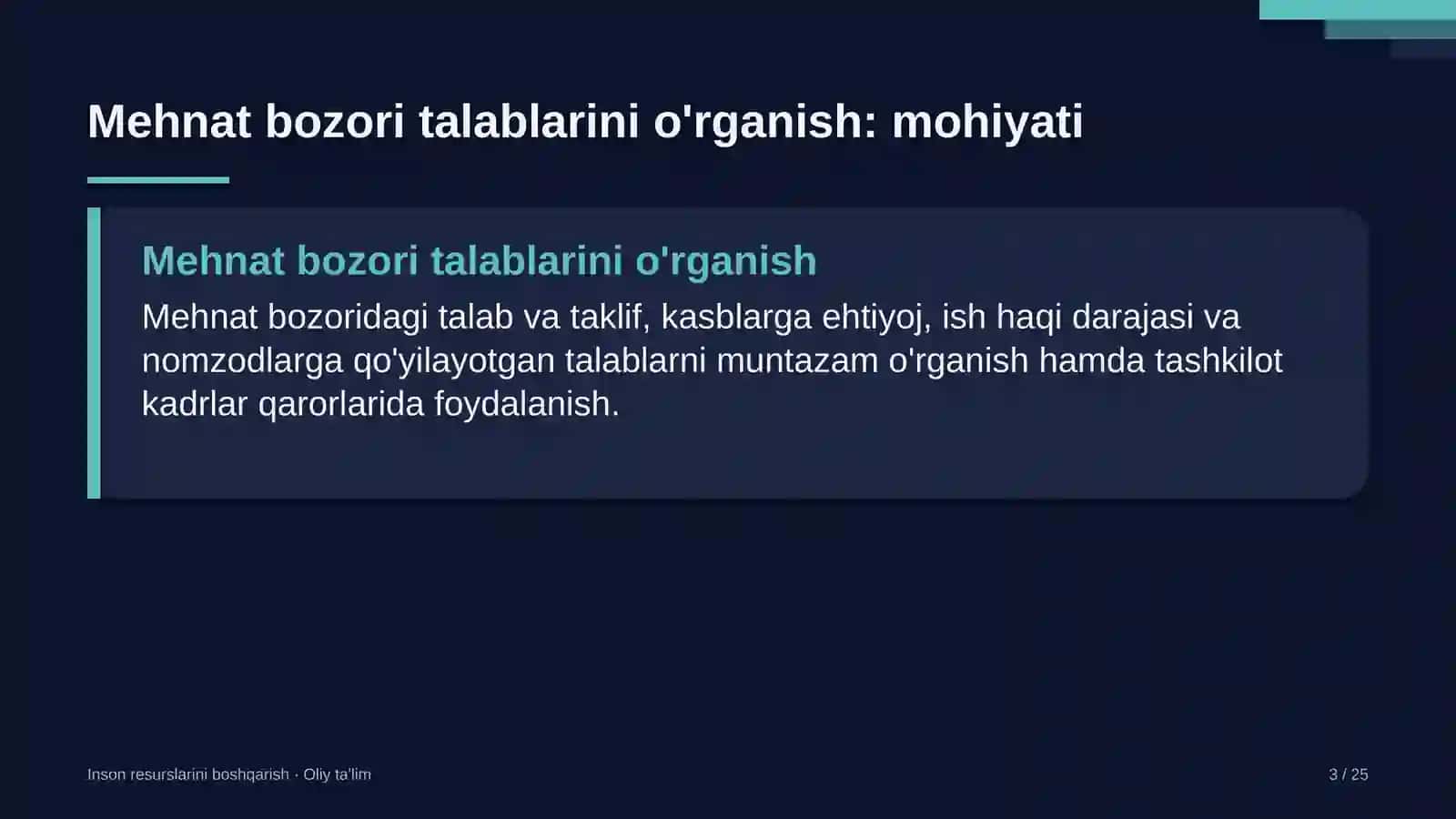 Ekskursiya byurolarida mehnat bozori talablarini o'rganish 3