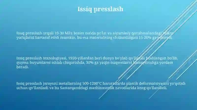 Issiq presslash texnologiyasi 3