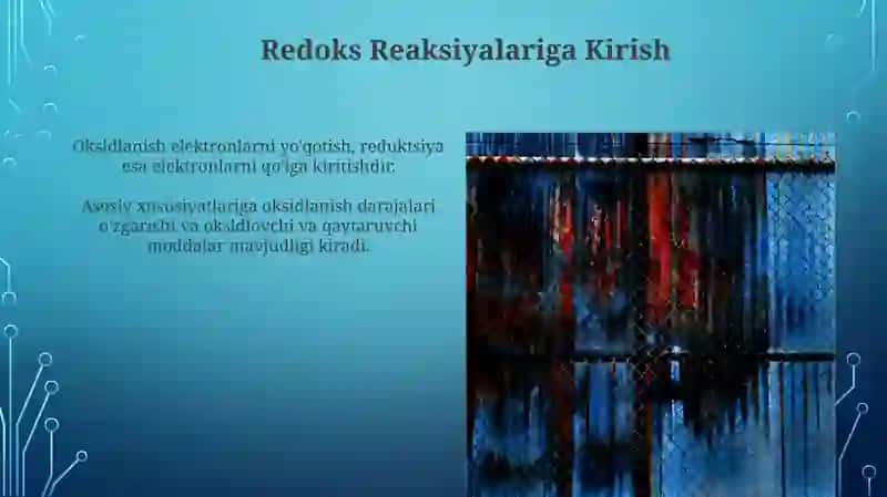 Oksidlanish-qaytarilish reaksiyasi va uning xususiyatlari 3