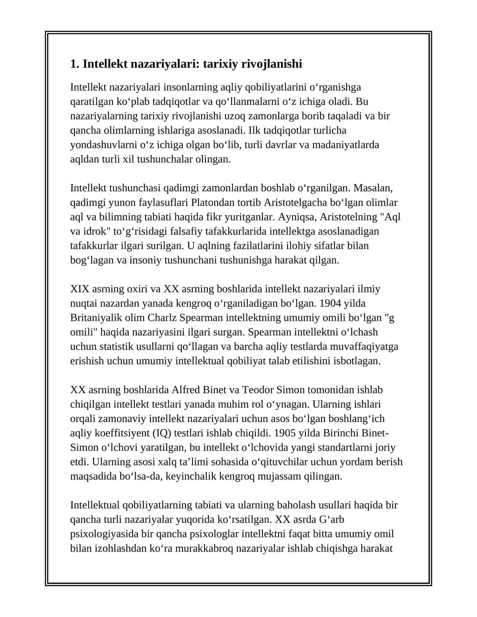 INTELLEKT VA KREATIVLIK NAZARIYALARI 3