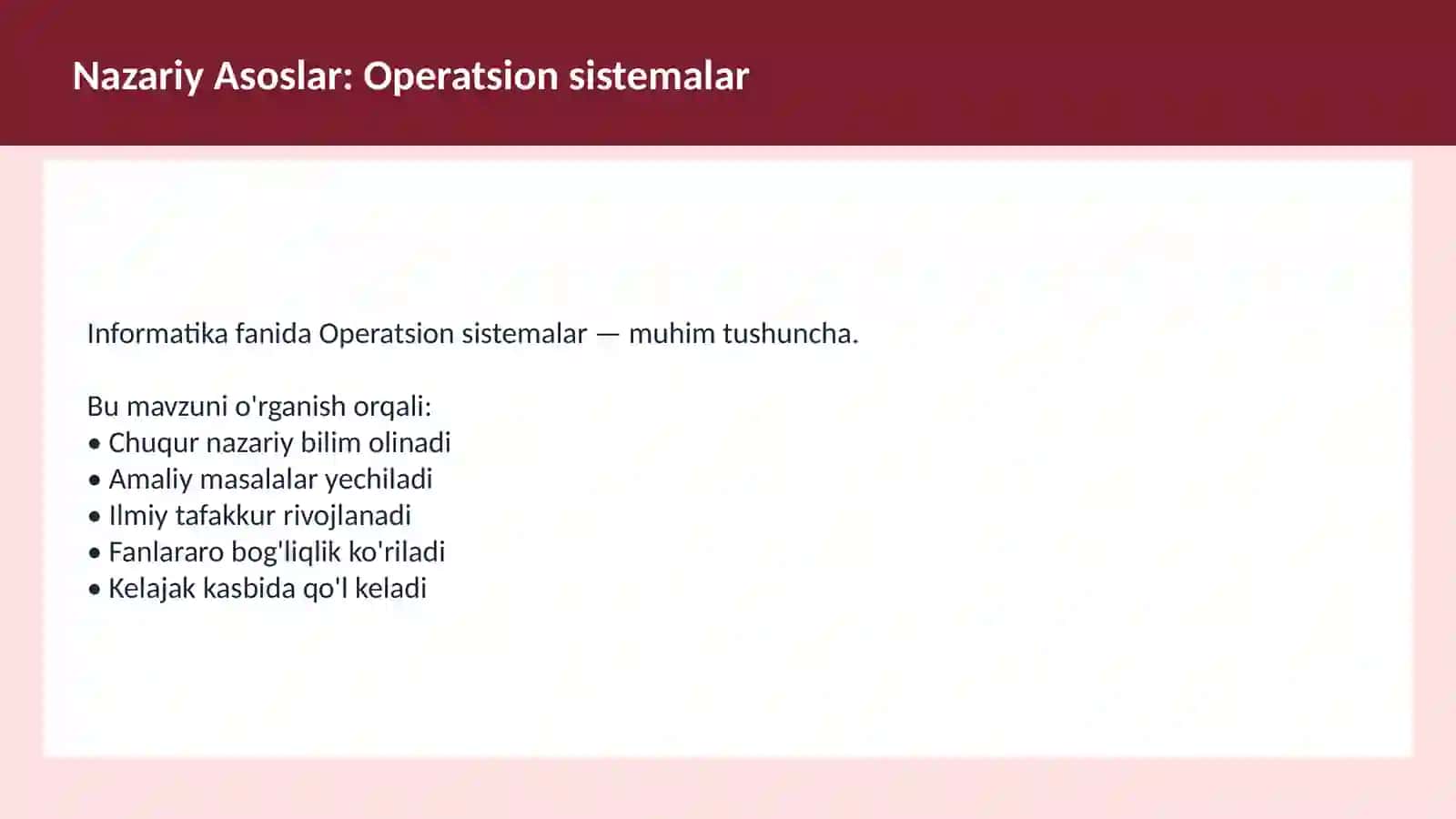 Kompyuter tarixi O'qituvchilar va talabalar uchun dars ishlanma 3