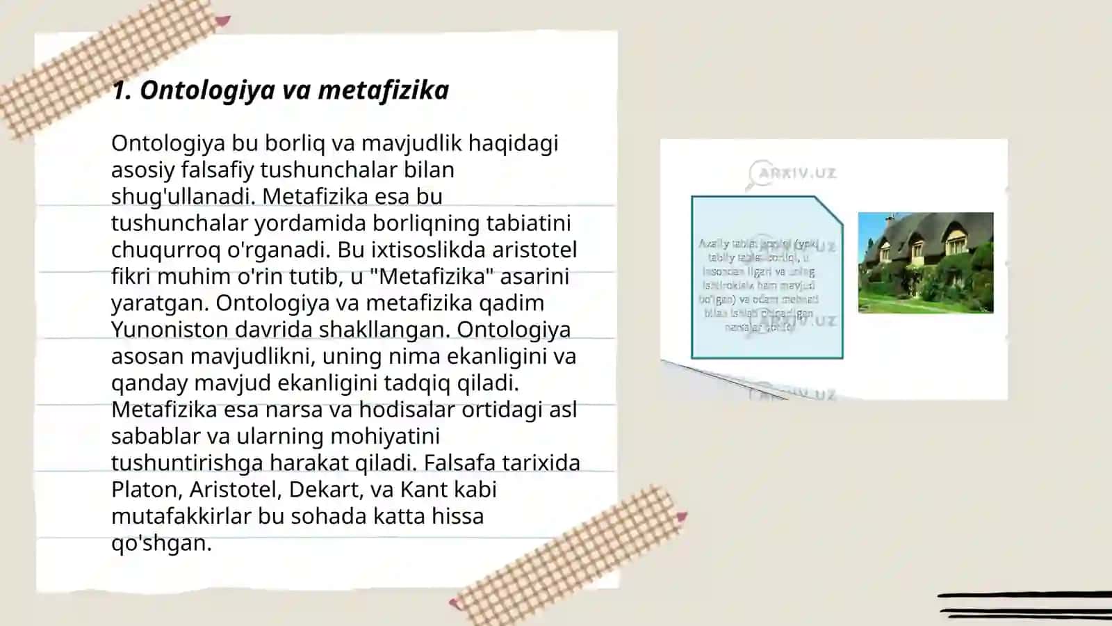 Ontologiya va tabiat falsafasi 3