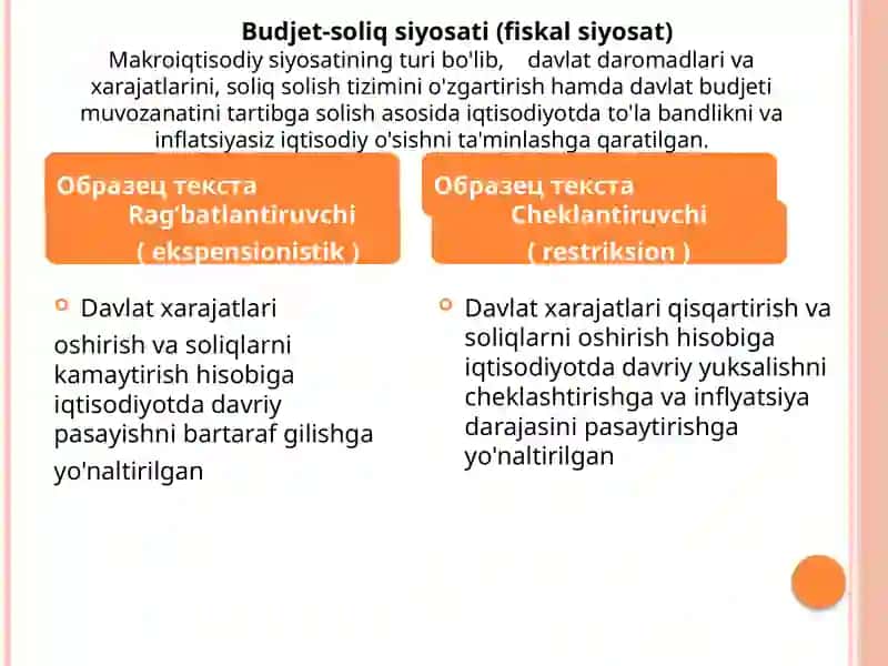 Budjet–soliq siyosati 3
