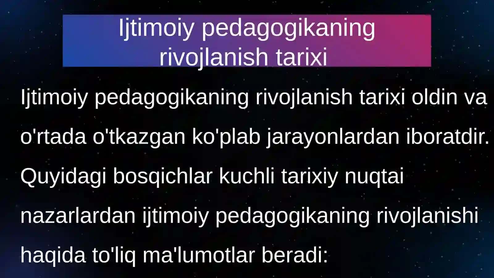 Ijtimoiy pedagogikaning rivojlanish tarixi 3