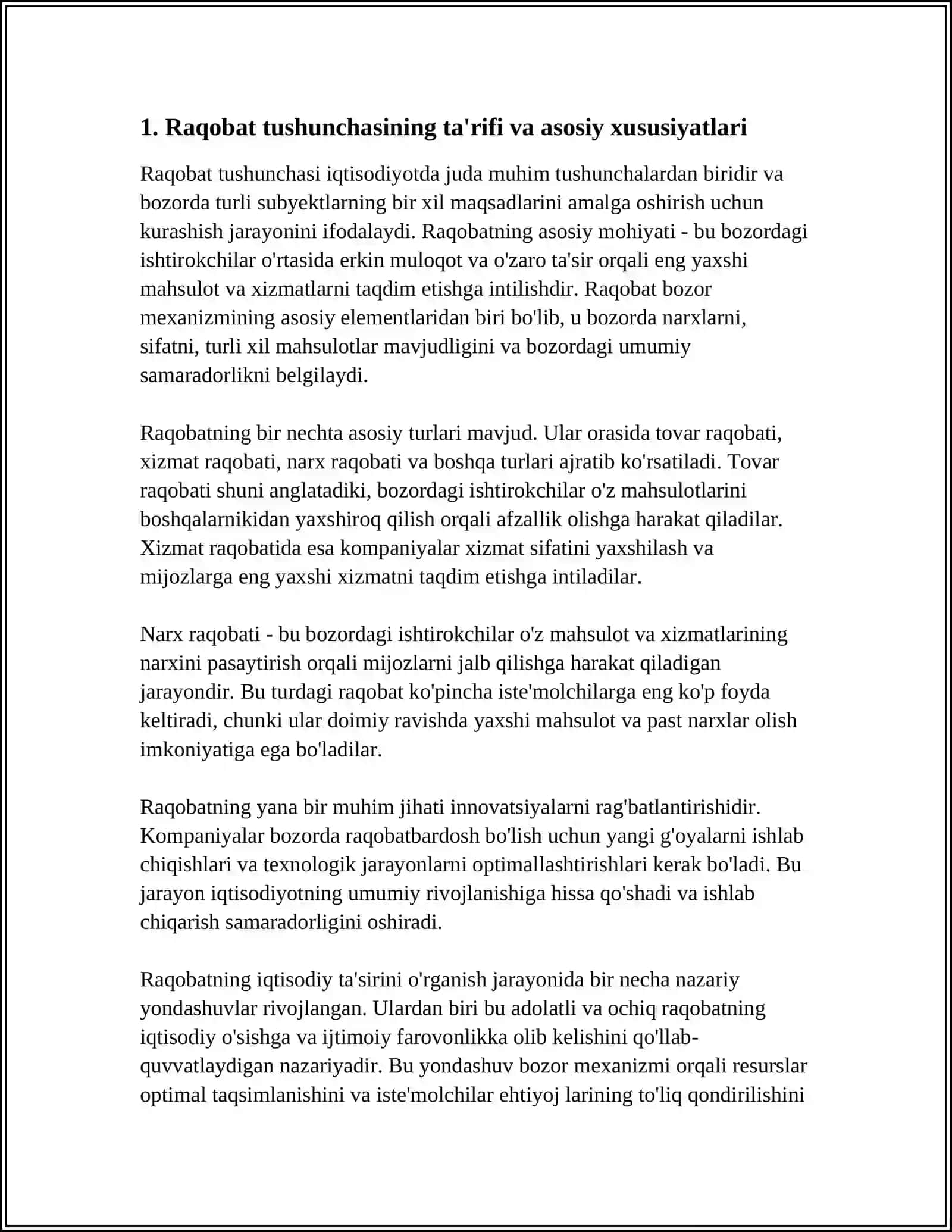 RAQOBAT TSHUNCHASI VA MOHIYATI 3