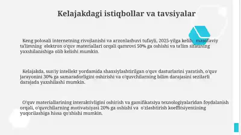 Elektron ta'lim materiallaridan foydalanish 3