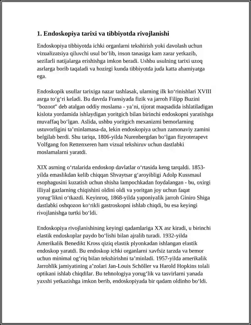 TIBBIYOTDA EDOSKOPIK USULLARNI QOʻLLANILISHI 3
