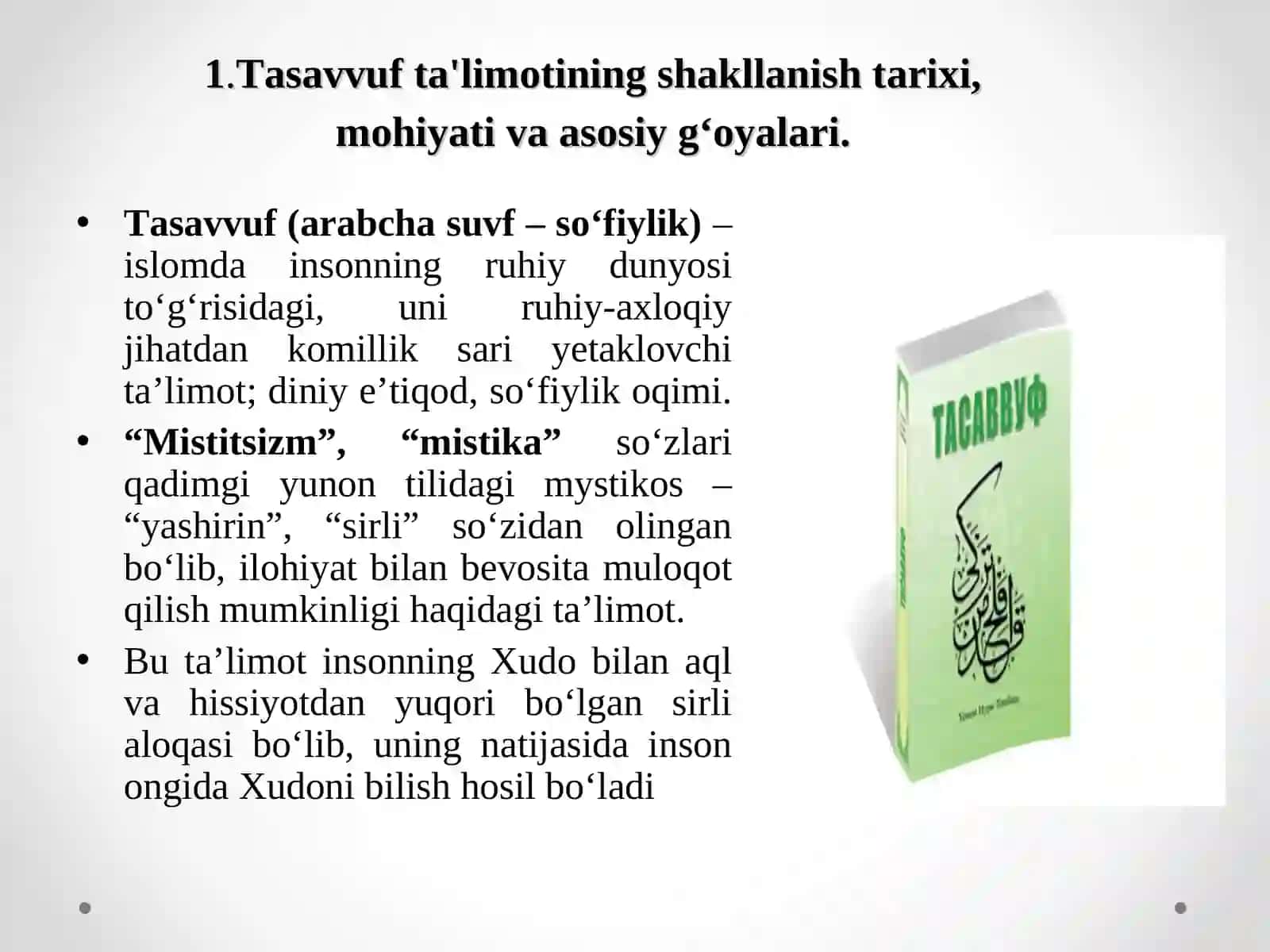Tasavvuf ta'limotining Sharq madaniyatiga ta`siri 3