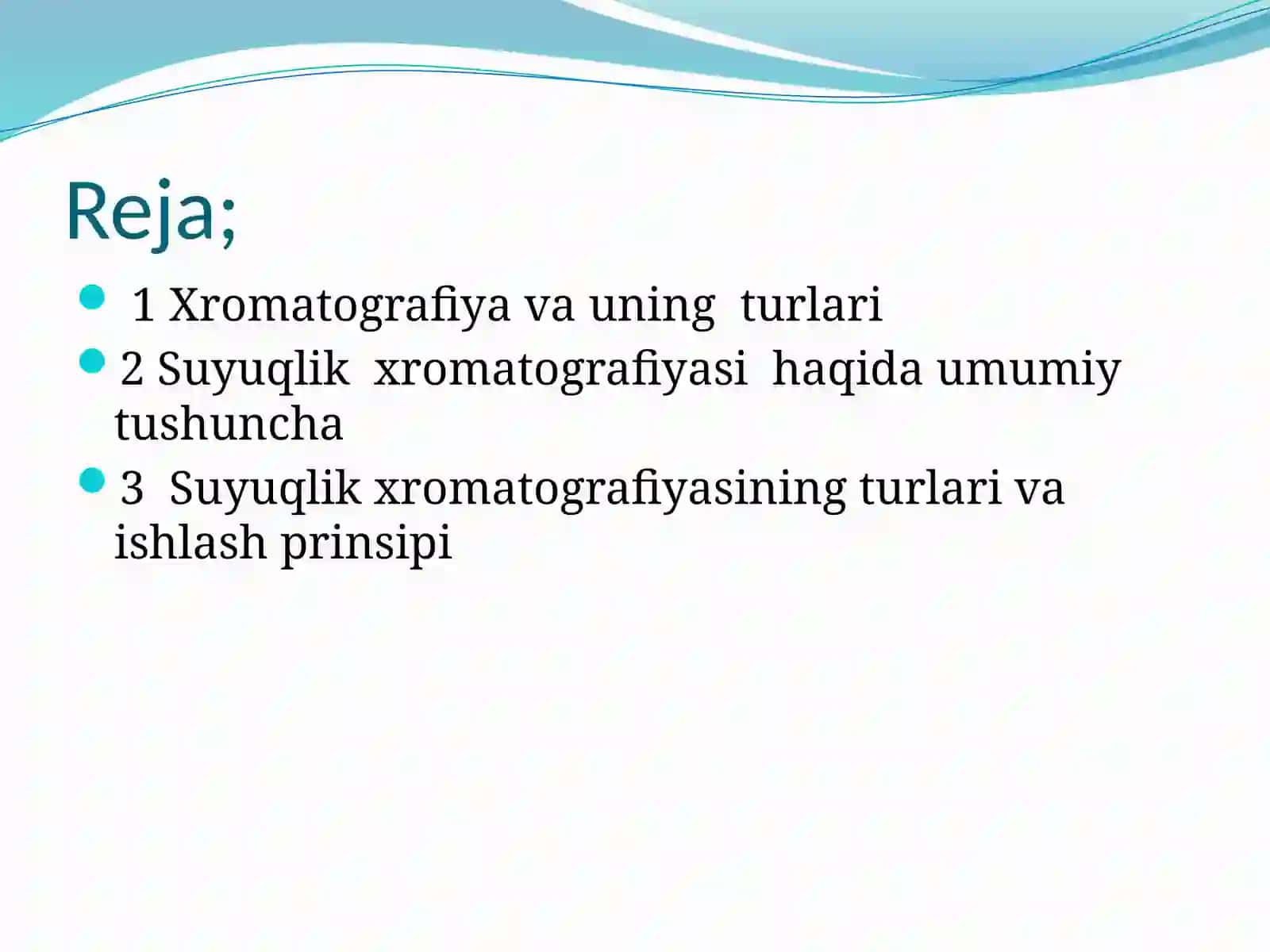 SUYUQLIK XROMATOGRAFIYASI 3