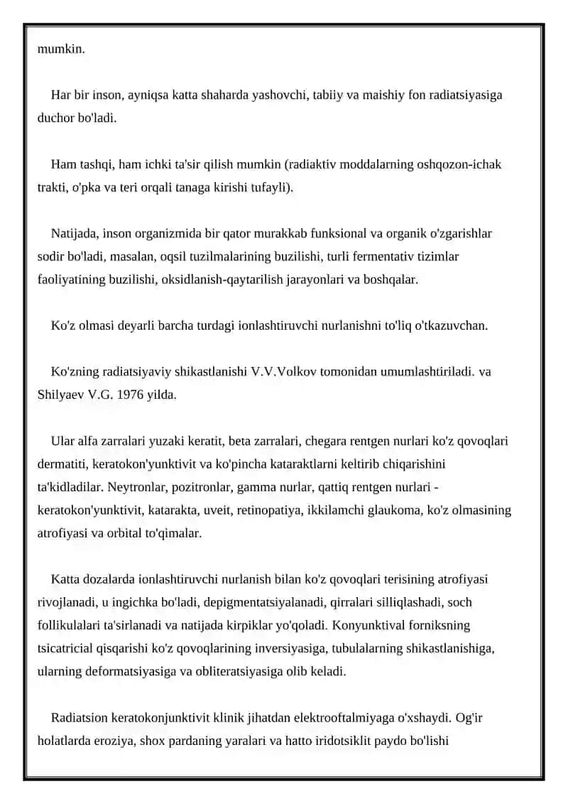 Ko'zning ultrabinafsha ta'siri 3