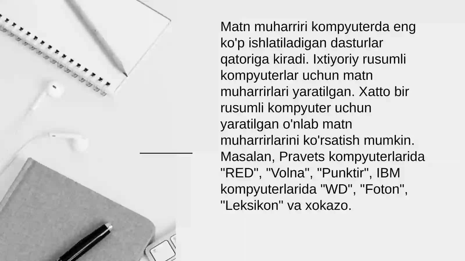 Matn muharrirlari va protsessorlari 3