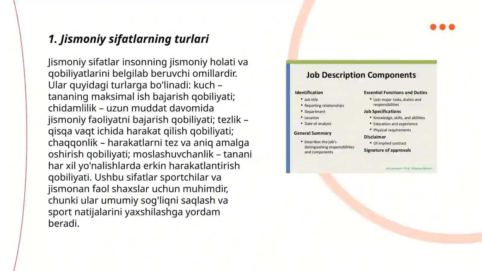 Jismoniy sifatlarning umumiy tavsifi 3