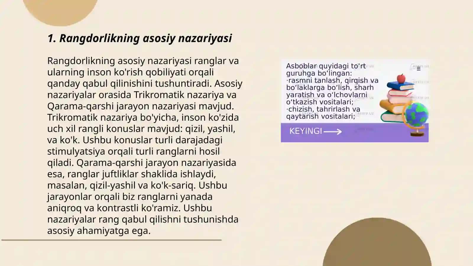 Rangdorlikning grafik tasviri 3