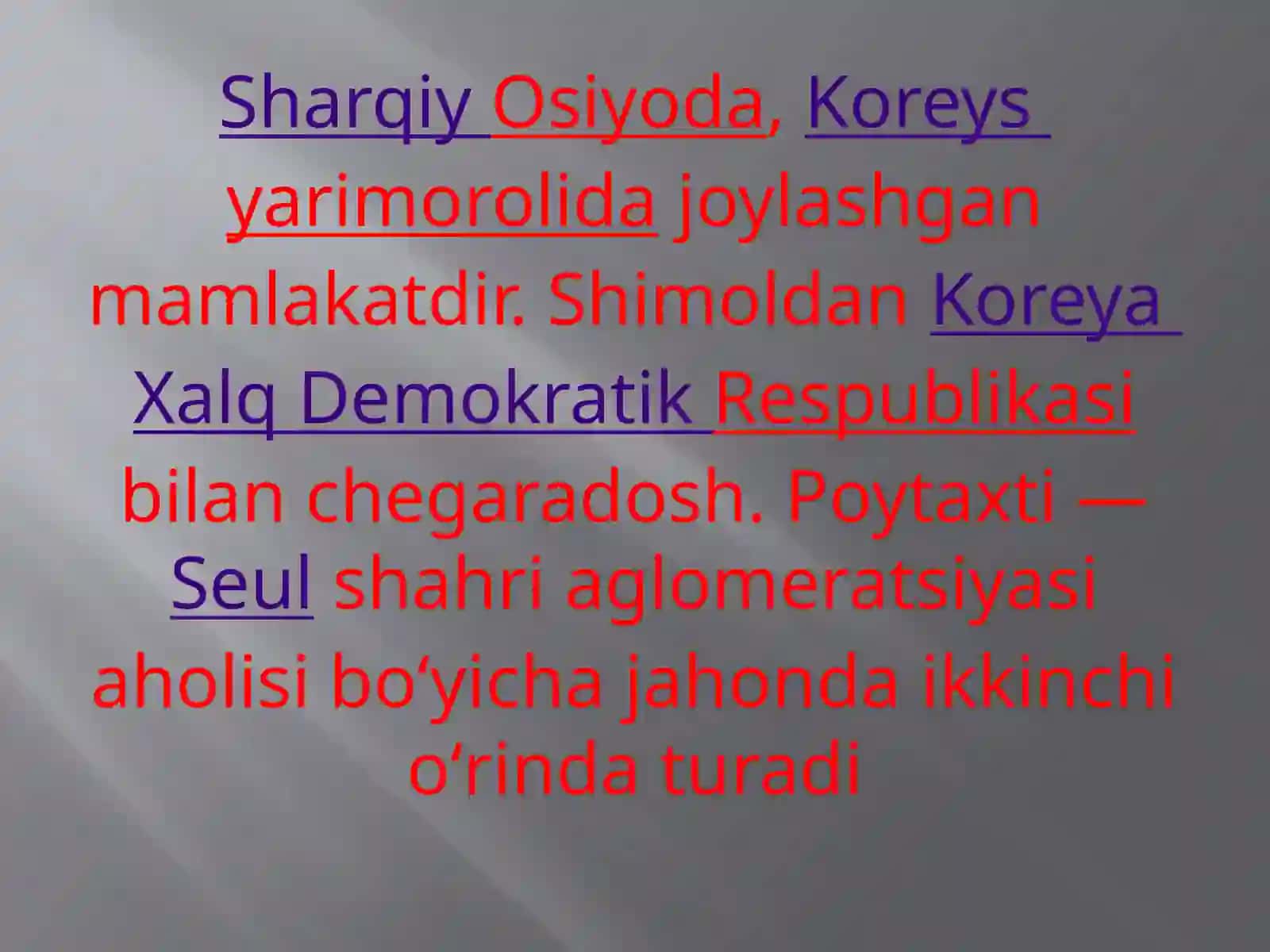 KOREA TARIXI MAVZUDAGI TAYORLAGAN SLAYEDI 3