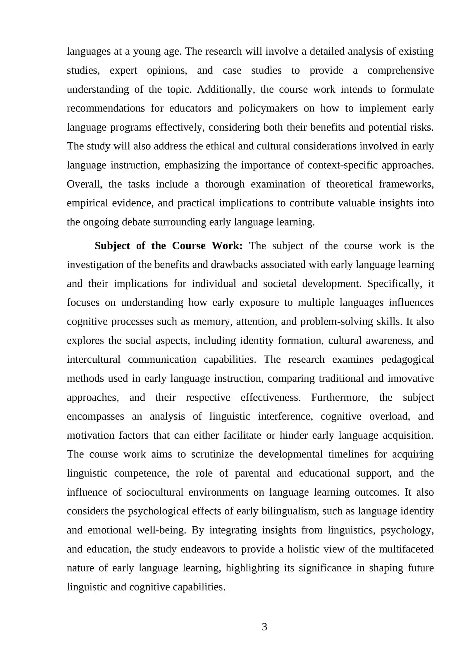 ADVANTAGES AND DISADVANTAGES OF EARLY LANGUAGE LEARNING 3