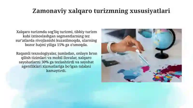 Xalqaro turizimning rivojlanishi 3