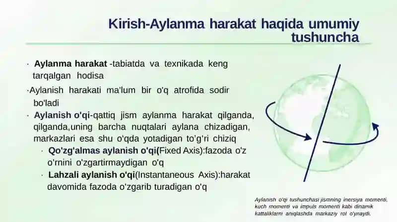 JISMLARNING AYLANISH O'QLARI 3