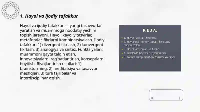 Hayol va ijodiy tafakkur 3
