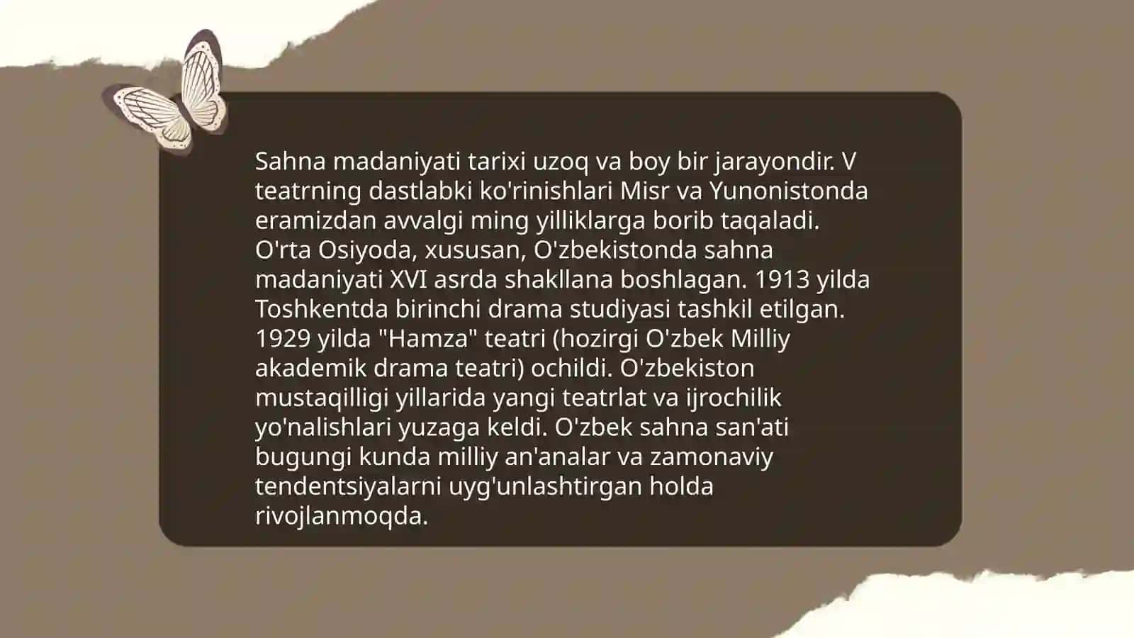 Sahna madaniyati. Ijro yoʻllari 3