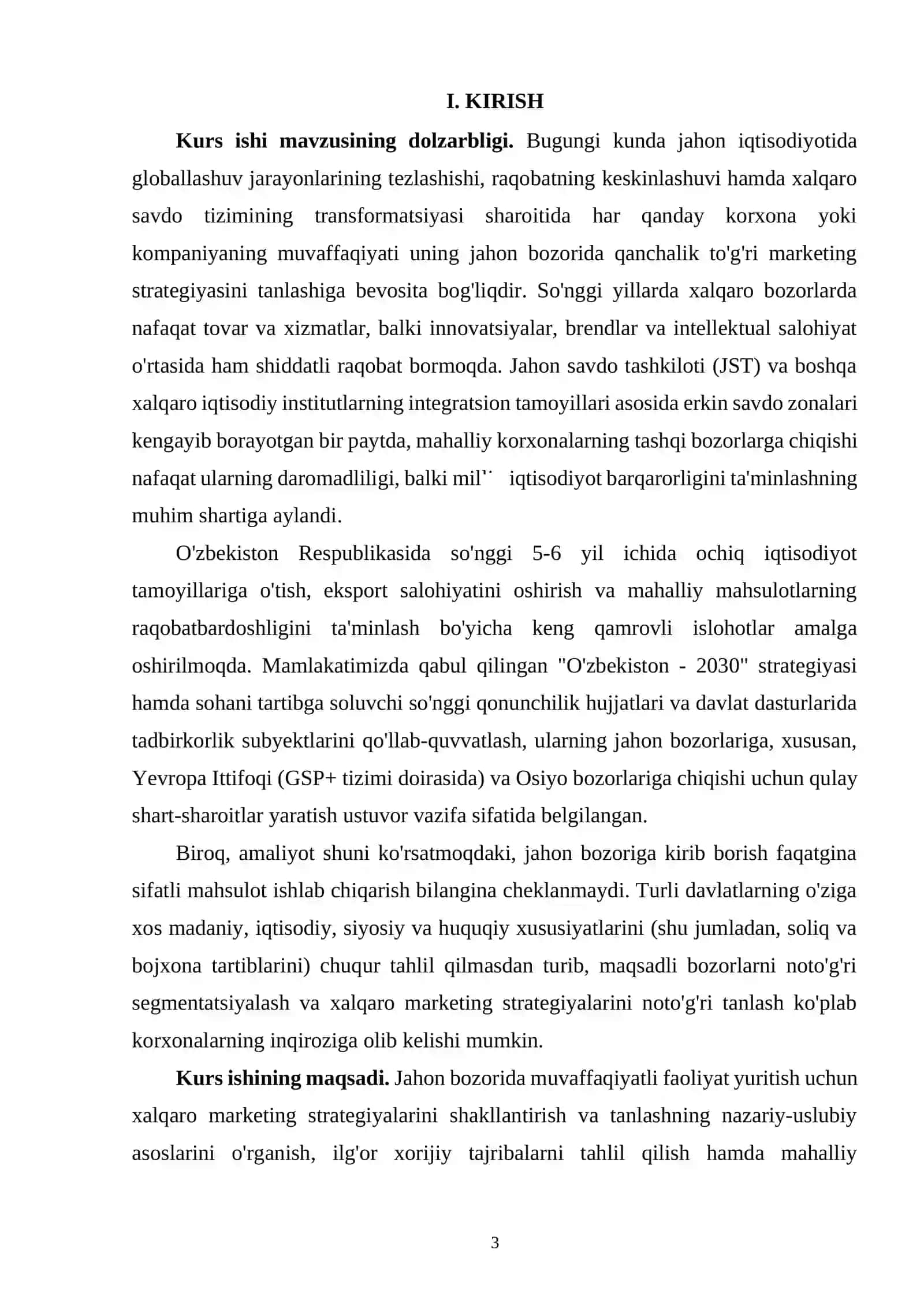 Jahon bozorida marketing strategiyasini tanlash 3
