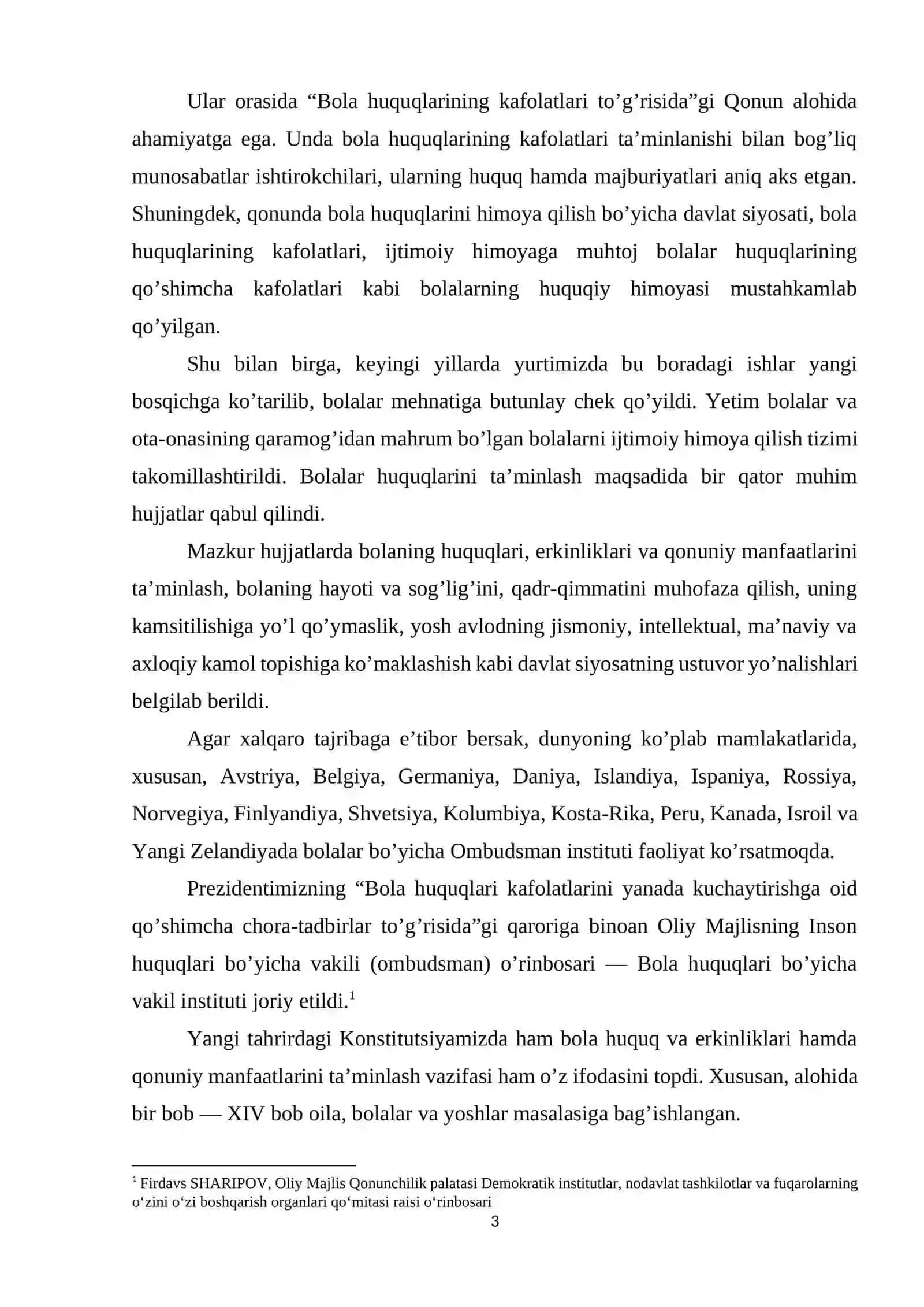 Bola huquqlari kafolatlari 3