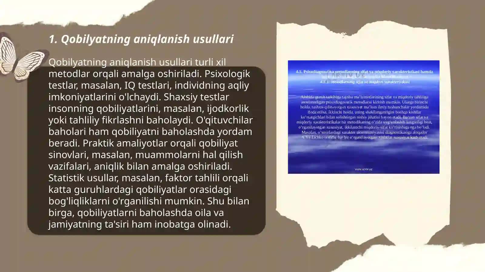 Qobilyatning aniqlanish usullari 3