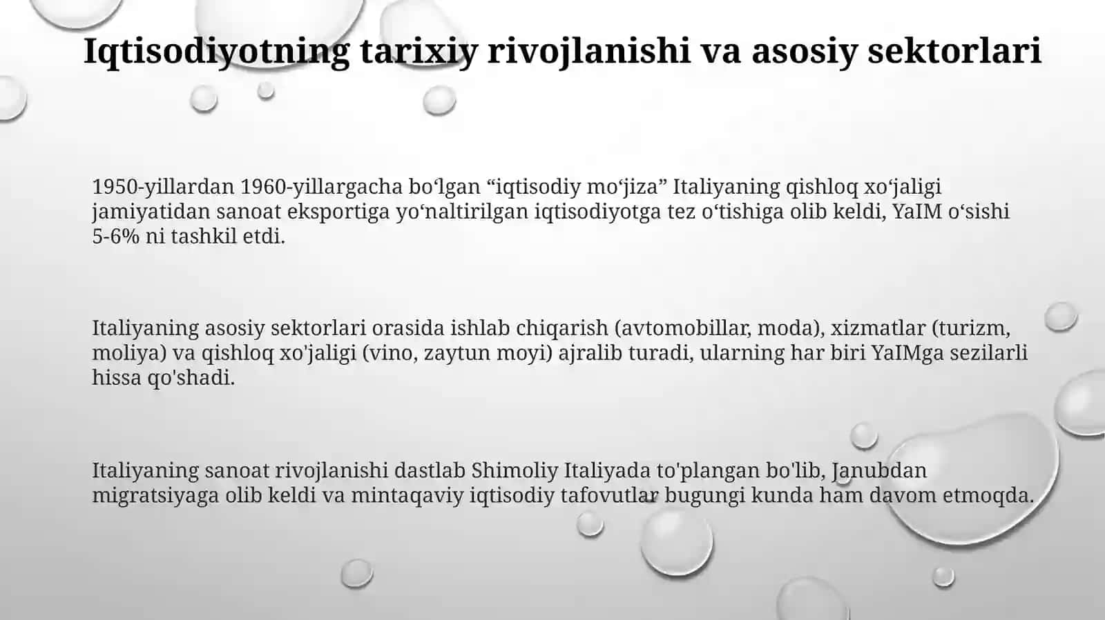 Italiya iqtisodiyoti 3