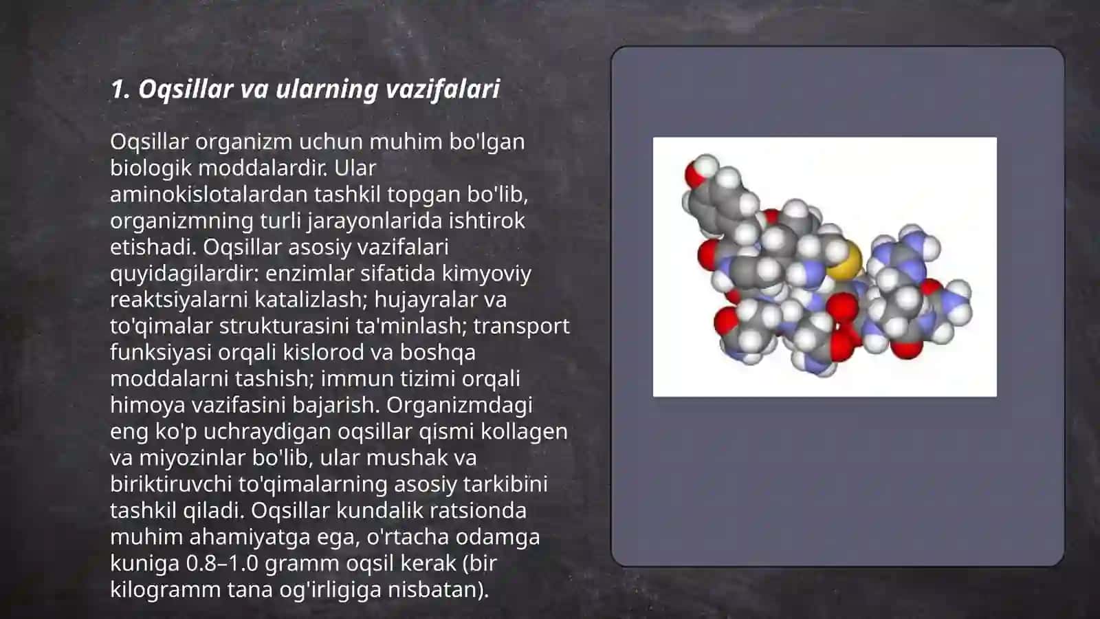 Biokimyo fanidan mustaqil ish 3