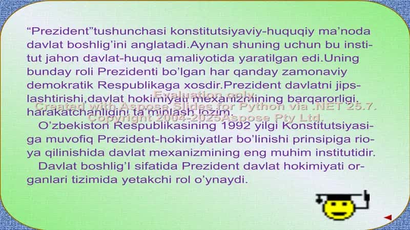O’zbekiston Respublikasida Prezidentlik institutining joriy etilishi 3