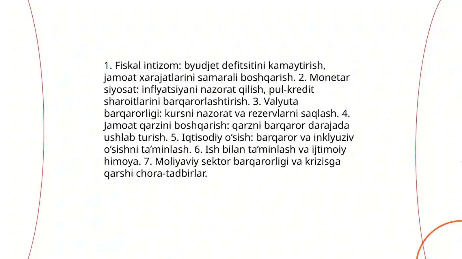 Davlatning iqtisodiy xavfsizlikni ta’minlash vazifalari 3
