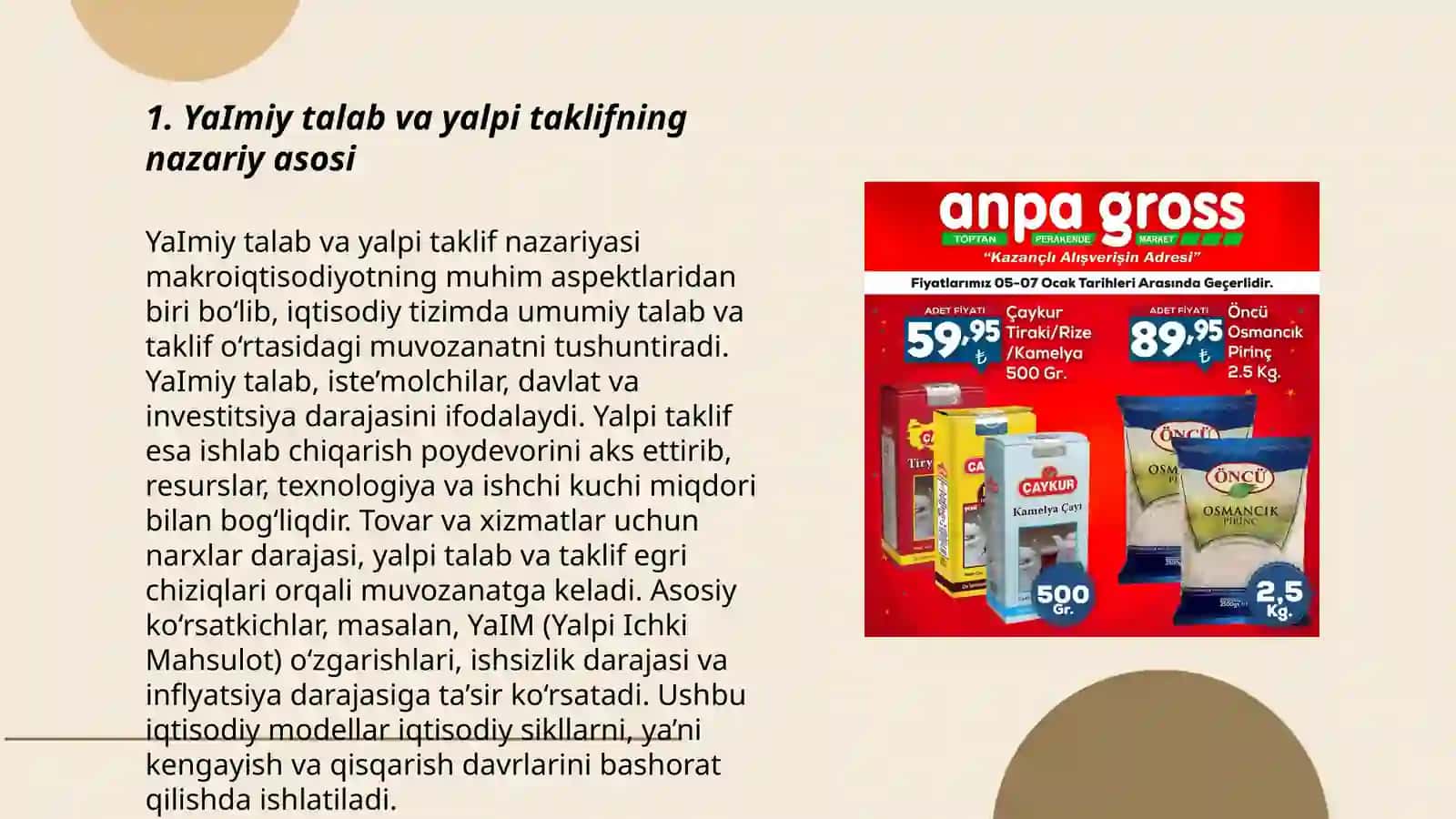Yalpi talab yalpi taklif modeli 3