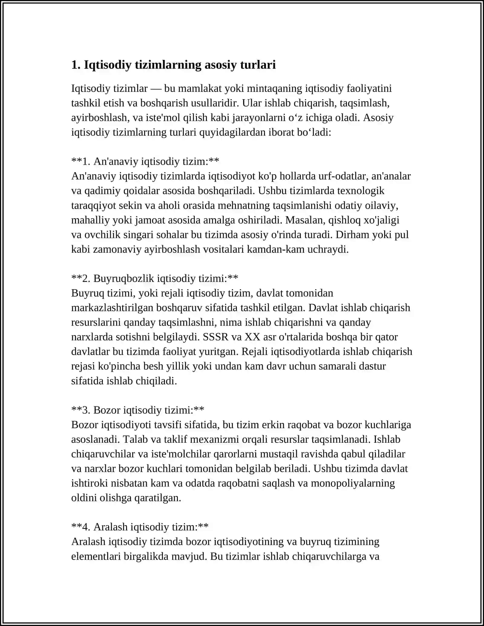 IQTISODIY TIZIMLAR VA MULKCHILIK 3