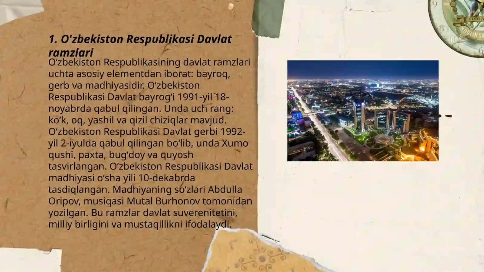 O'zbekiston Respublikasi Davlat ramzlari 3