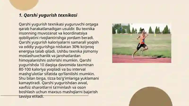Qarshi yugurish texnikasi 3