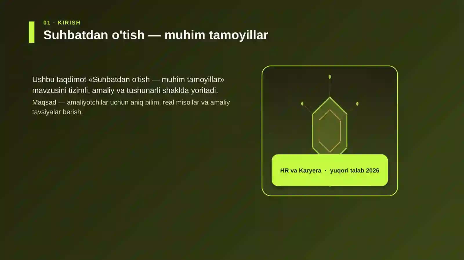 Suhbatdan o'tish — muhim tamoyillar 3