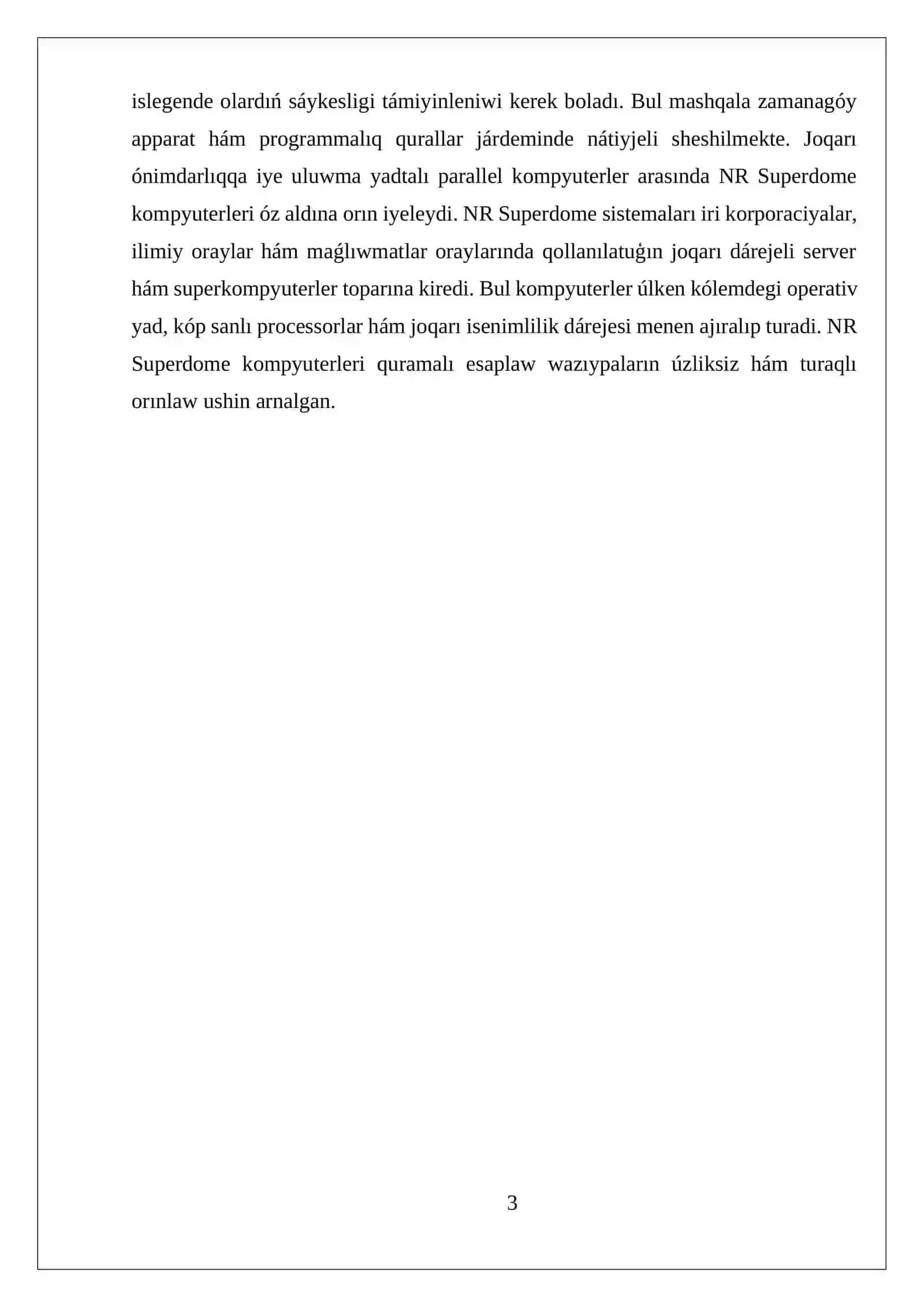 Parallel kompyuterler 3